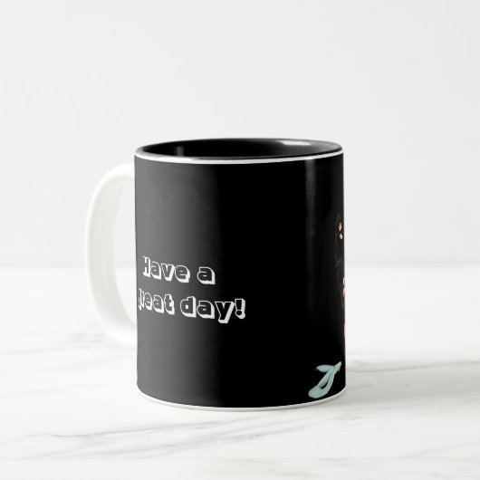 お休素晴らしみ ツートーンマグカップ (正面左)