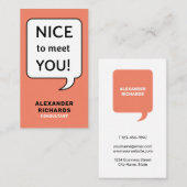 お会いできてうれしいよモダンう 名刺 (正面/裏面)