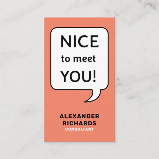 お会いできてうれしいよモダンう 名刺 (正面)