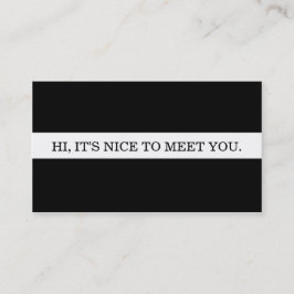 お会いできて嬉しい。 コーリングカード
