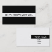 お会いできて嬉しい。 コーリングカード (正面/裏面)