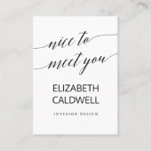 お会エレガントいになれて嬉しい墨書 名刺 (正面)