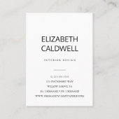 お会エレガントいになれて嬉しい墨書 名刺 (裏面)