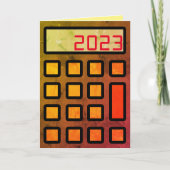 「お会計は新年を迎えたいと願っている」 カード (正面)