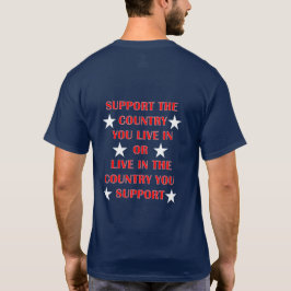 お住まいの国をサポート(バック) – メンズベーシックTシャツ Tシャツ