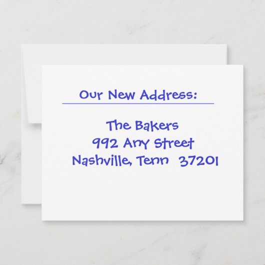 お住まいの地域または州を移動する サンキューカード (裏面)