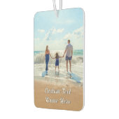 お使いのお気に入りのフォトエアーフレッシュナーとカスタム文字 カーエアーフレッシュナー (左)