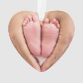 お使いのお気に入りのベビー写真初めてのクリスマス オーナメント (裏面)