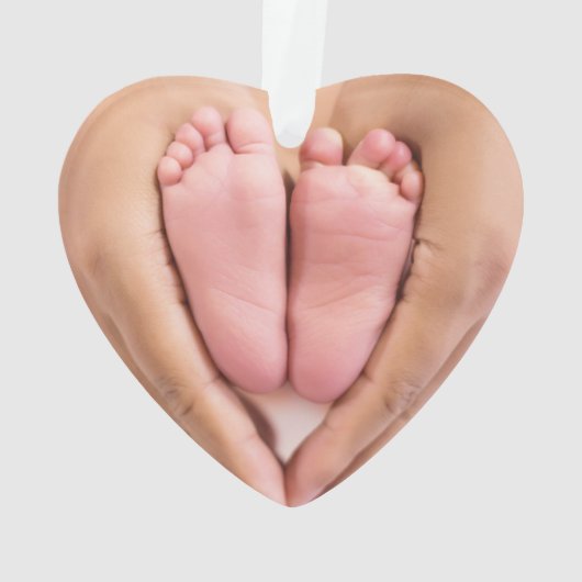 お使いのお気に入りのベビー写真初めてのクリスマス オーナメント (裏面)