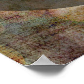 お使いのお気に入りの引用文の温かグランジいアートワークの円 ポスター (角)