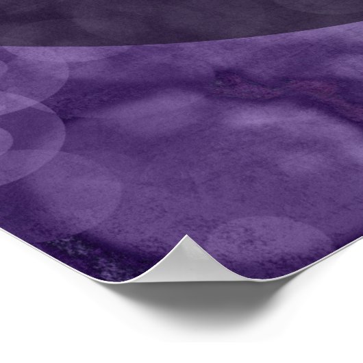 お使いのお気に入りの引用文紫のアートワークグランジの円 ポスター (角)