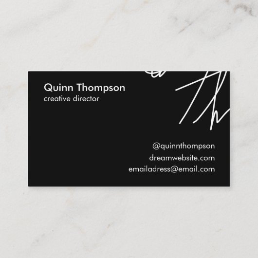 お使いのカスタムトレンディー署名名刺 名刺 (裏面)