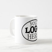 お使いのカスタムビジネスロゴ コーヒーマグカップ (正面左)