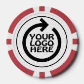 お使いのカスタムビジネスロゴ ポーカーチップ (正面)