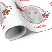 お使いのカスタムフェスティバルキャンディキャン&名前の写真 ラッピングペーパー (ロールコーナー)