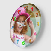 お使いのカスタムフォトキッズクロック ラージ壁時計 (傾斜)