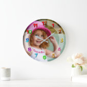 お使いのカスタムフォトキッズクロック ラージ壁時計 (ホーム)