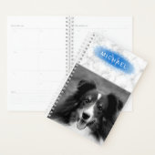 お使いのカスタムフォトフォトとフェイクブルーの大理石のテクスチャ プランナー手帳 (ディスプレー)