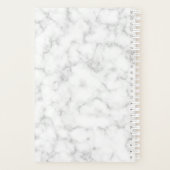 お使いのカスタムフォトフォトとフェイクブルーの大理石のテクスチャ プランナー手帳 (裏面)