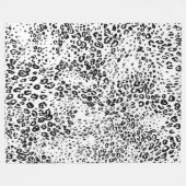 お使いのカスタムフリースブランケット、大/レオパード印刷 フリースブランケット (正面(横))