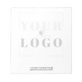 お使いのカスタムロゴの背景(白黒) ノートパッド (正面)