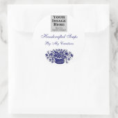 お使いのカスタムヴィンテージロゴ花ソープラベル ラウンドシール (バッグ)