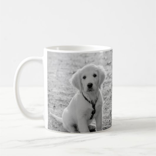 お使いのカスタム写真とフェイクピンクの大理石のテクスチャ コーヒーマグカップ (左)