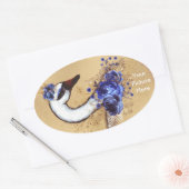 お使いのカスタム写真オーバルシール 楕円形シール (封筒)