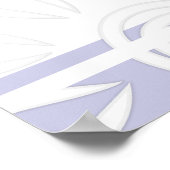 お使いのカスタム引用文ストライプと花ラベンダーの追加 ポスター (角)