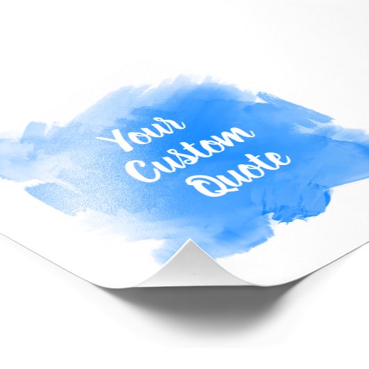 お使いのカスタム引用文Azure絵を描ストロークパーソナライズされた フォトプリント (角)