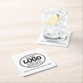 お使いのカスタム文字ロゴ スクエアペーパーコースター (インサイチュ)