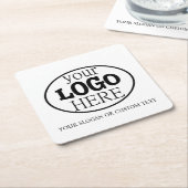 お使いのカスタム文字ロゴ スクエアペーパーコースター (アングル)