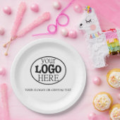 お使いのカスタム文字ロゴ ペーパープレート (パーティー)