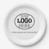 お使いのカスタム文字ロゴ ペーパープレート (正面)