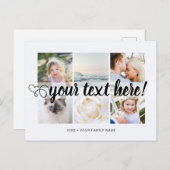 お使いのカスタム文字6写真コラージュユニバーサル ポストカード (正面/裏面)