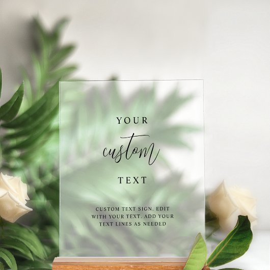 お使いのカスタム文字、シックなフロス結婚トスタイルを追加 アクリルサイン