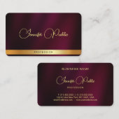 お使いのカスタム金ゴールドスクリプト名文字丸い角 名刺 (正面/裏面)