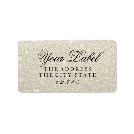 お使いのカスタム金ゴールドラベル – 白い文字グリットFab ラベル (正面)