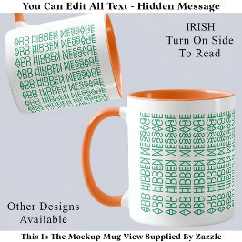 お使いのカスタム非表示メッセージIrishフラグ150GWおもしろい マグカップ