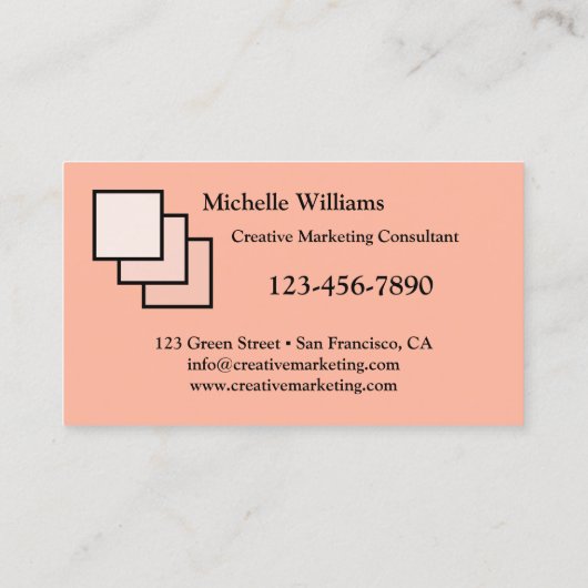 お使いのカラークリエイティブモノグラム名刺 名刺 (裏面)