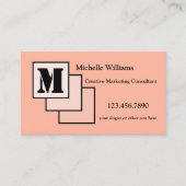 お使いのカラークリエイティブモノグラム名刺 名刺 (正面)