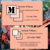 お使いのカラークリエイティブモノグラム名刺 名刺