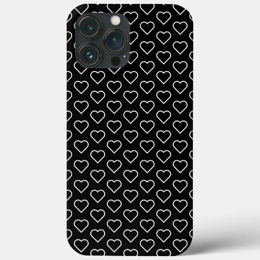 お使いのカラーハート-白黒 Case-Mate iPhoneケース (裏面)