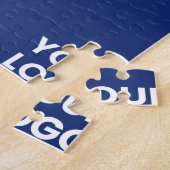 お使いのシンプルRepeatロゴ |青グラデーション ジグソーパズル (側面)