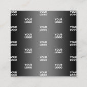 お使いのシンプルRepeatロゴ |黒とグレーのグラデーション エンクロージャーカード (正面)