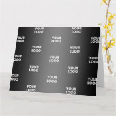 お使いのシンプルRepeatロゴ |黒とグレーのグラデーション カード (黄色い花)