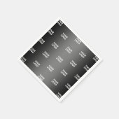 お使いのシンプルRepeatロゴ |黒とグレーのグラデーション スタンダードカクテルナプキン (角)