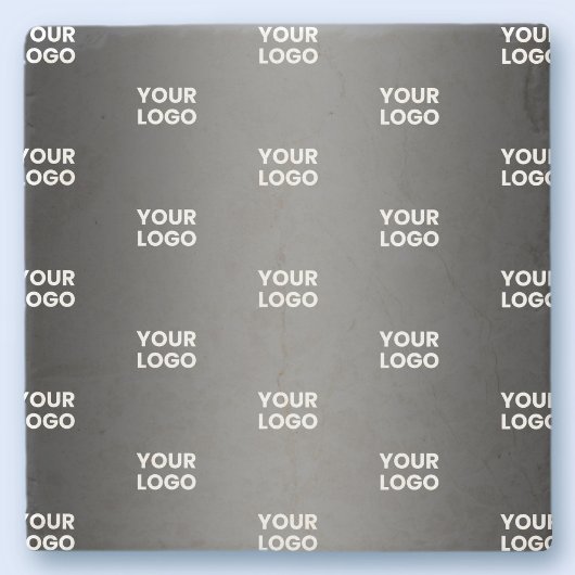 お使いのシンプルRepeatロゴ |黒とグレーのグラデーション ストーンコースター