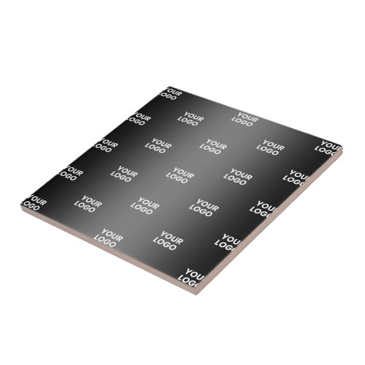 お使いのシンプルRepeatロゴ |黒とグレーのグラデーション タイル (側面)