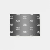 お使いのシンプルRepeatロゴ |黒とグレーのグラデーション ポストイット (正面)